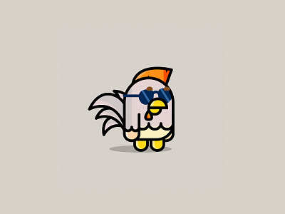 Orange Punk Rooster