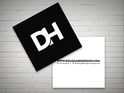 Dh Business Cards business card design dh dh designs doug harris design graphic designer www.dougharrisdesign.com