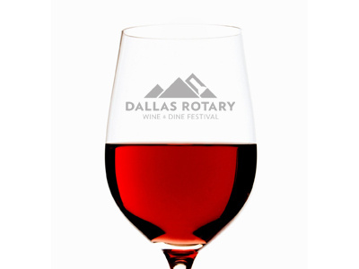 Dallas Rotary Glass 2 dallas dallas wine and dine dh designs doug harris design logo wilkes barre wine logo