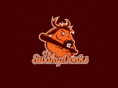 Sd 1 baseball logo dh designs doug harris graphic design logo softball logo swamp donks wilkes barre design
