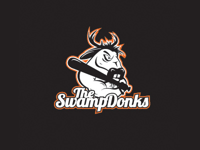 Sd 2 baseball logo dh designs doug harris graphic design logo softball logo swamp donks wilkes barre design