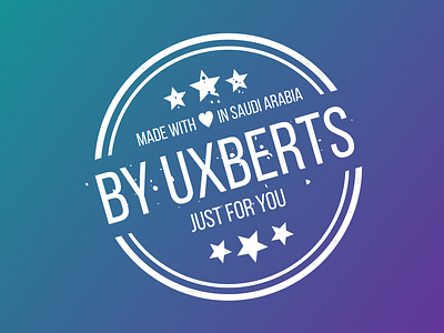 Made with Love in KSA by UXBERTS authentic badge saudi uxbert labs
