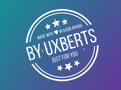 Made with Love in KSA by UXBERTS