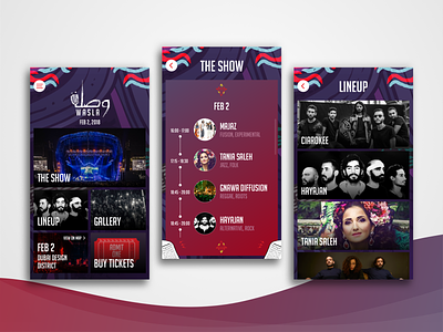 Music Festival App app design dubai ios iphone ui usability user experience ux