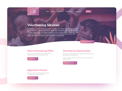 Charity Landing Page charity help kids landing page people ux volunteers web