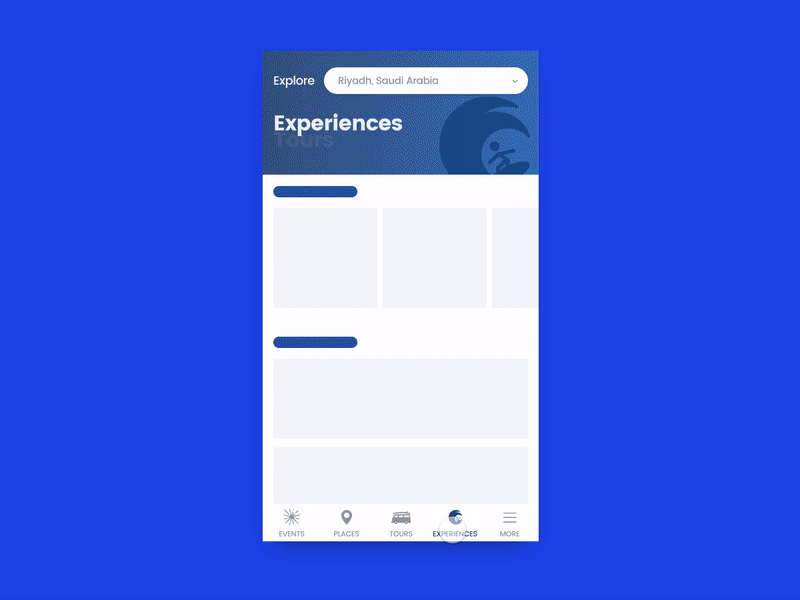Tabs Transition Effects app colors events gradient invisionstudio ios screen tabs transitions ux