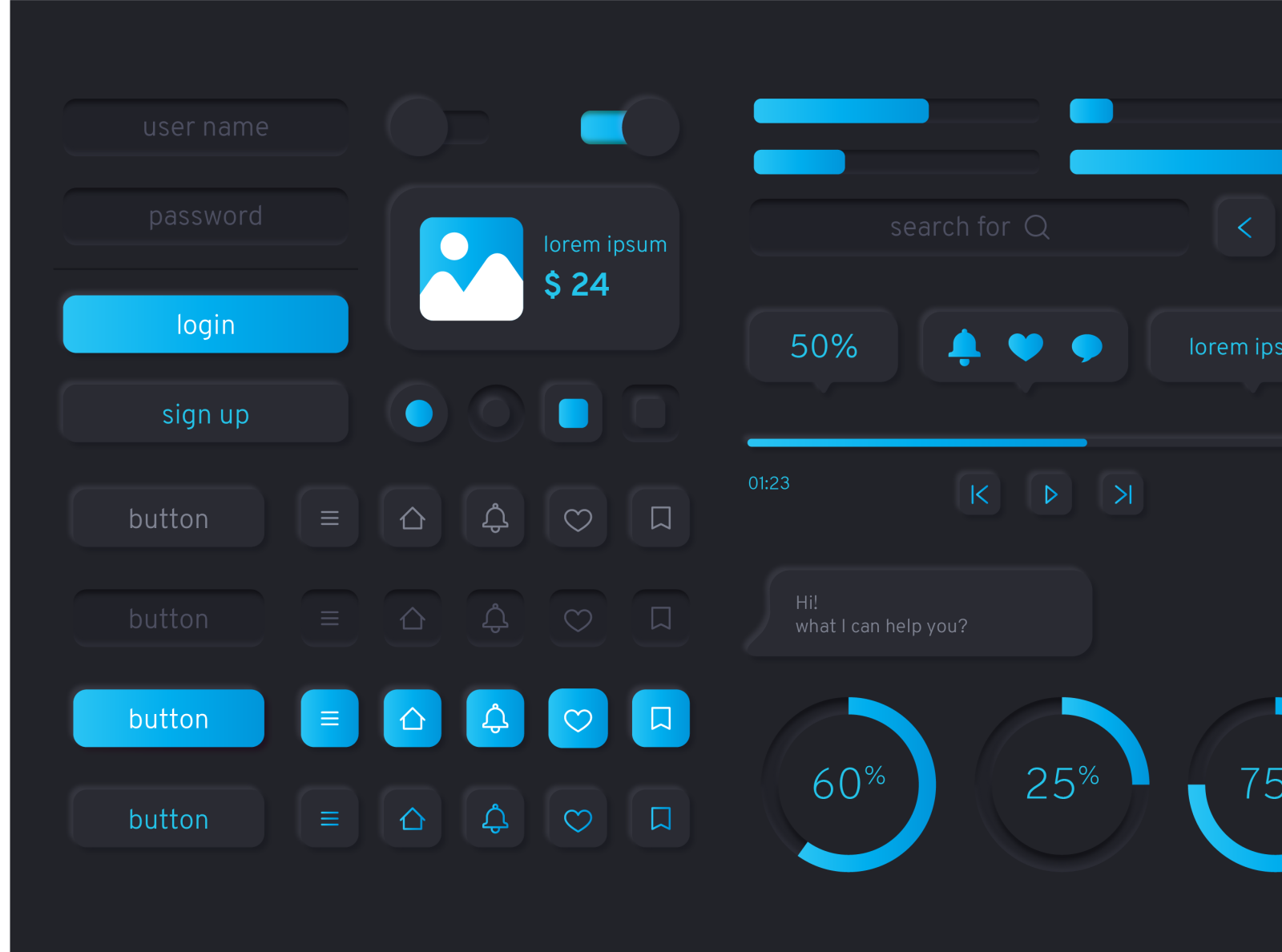 Dark Theme UI by Navaneetha Krishnan Ramachandran on Dribbble