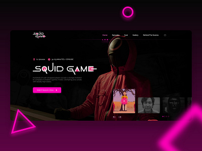 Squid Game - Homepage Concept app design typography ui ux websitedesign
