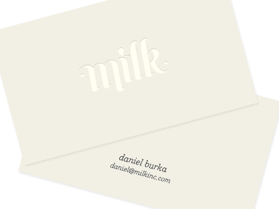 Milk Cards milk print