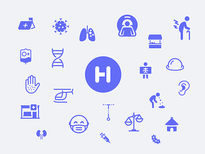 Healthicons.org Logo identity illustration logo marketing open source