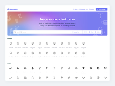 Healthicons.org Website icons open source website