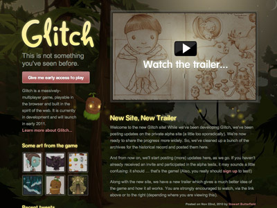 New Glitch Site & Trailer