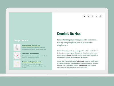 DanielBurka.com Website personal project website