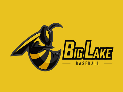 Biglake Baseball Logo baseball design graphic hornet logo sport team