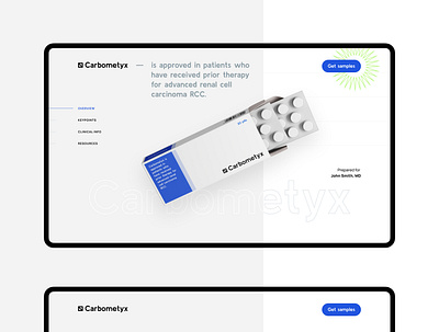 Carbometyx — Pills Landing Page Concept design flat minimal typography ui ux web website