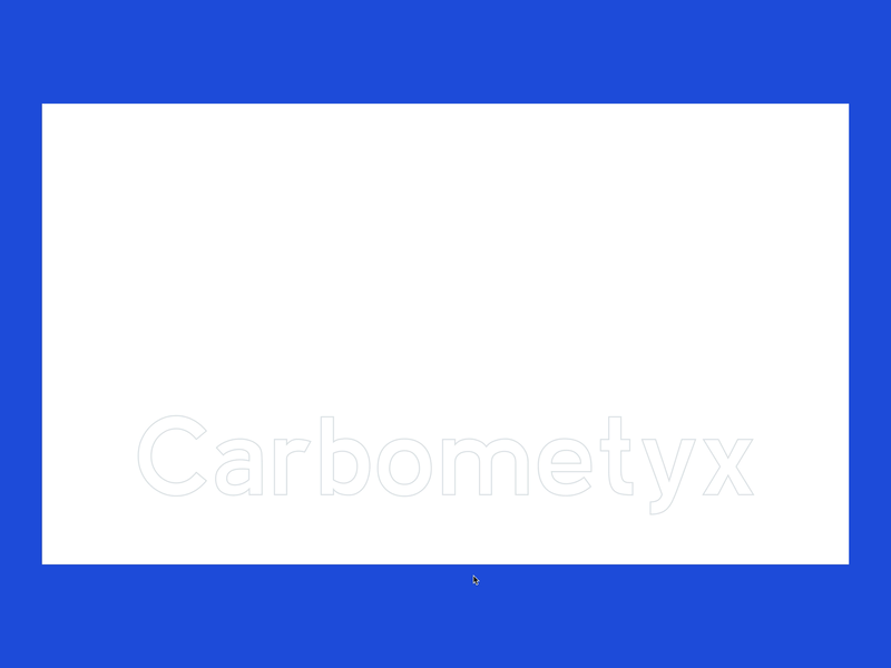 Carbometyx — Landing Animation animation design figma figmaanimation flat minimal type ui ux web website