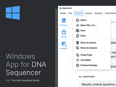 Windows App for DNA Sequencer design dna flat medical app minimal sequencer ui uidesign windows windows app