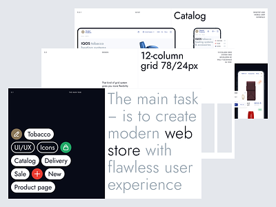 Heated Products — Web Store design flat grid minimal mobile design mobile ui typogaphy ui ux web website webstore