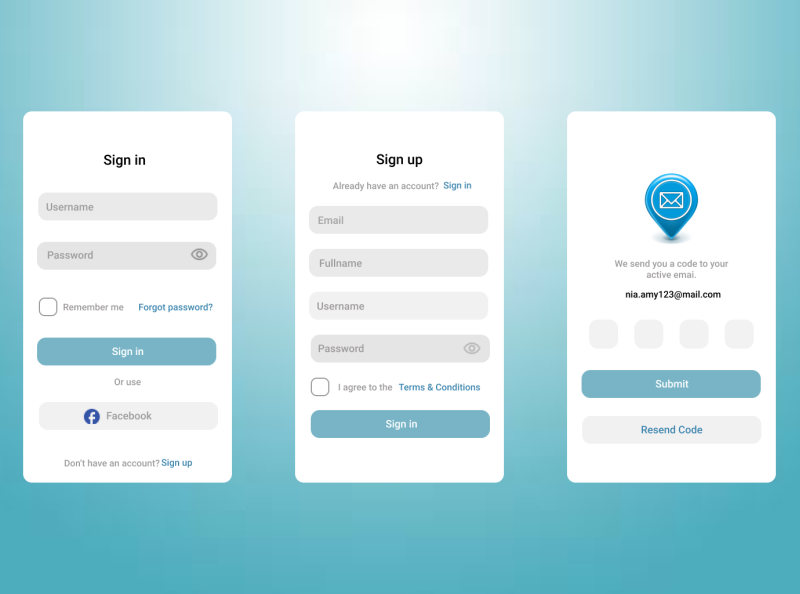 Login Screens. by Monika K on Dribbble