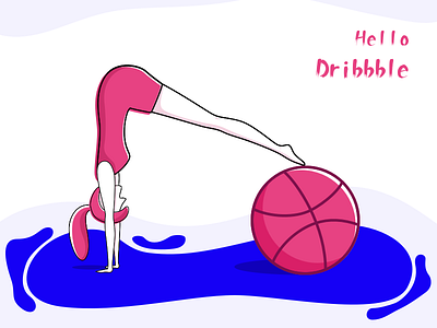 Hello Dribbblers! dribbble hello illustration