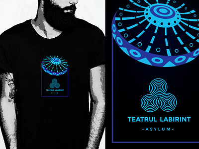 T-shirt Design asylum design graphic labirinth theatre
