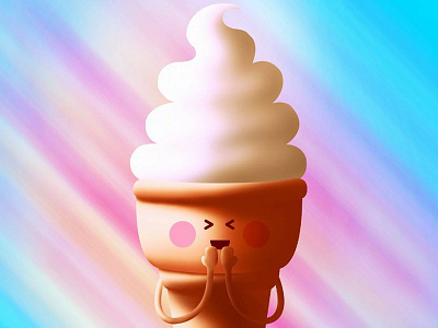 Icecream cute illustration vector