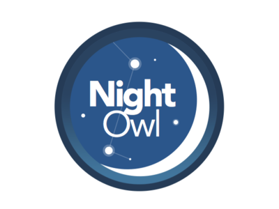 "night owl" badge achievements badge design
