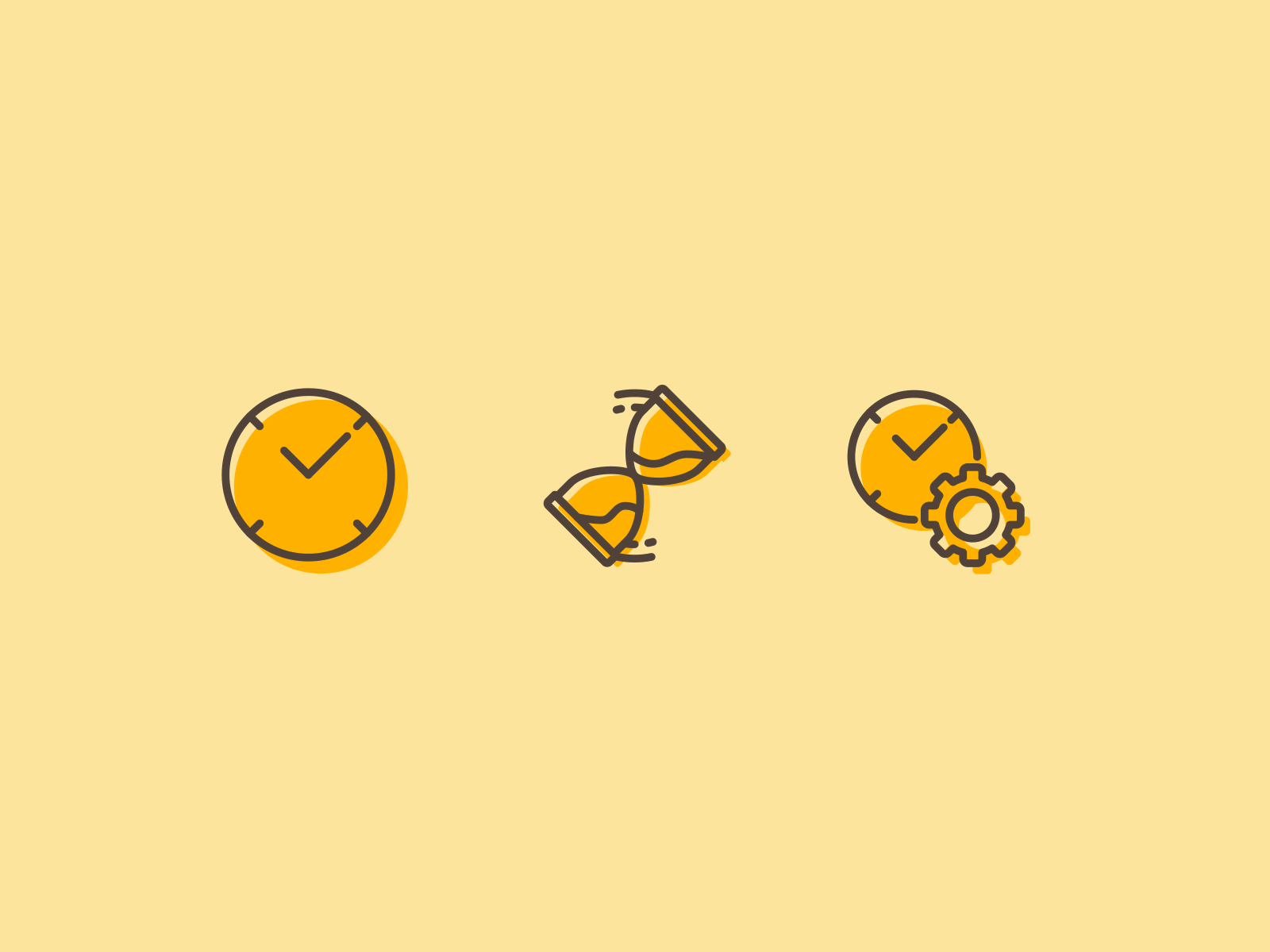 Animated clock icons