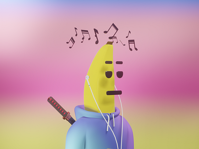 Music Ninja 3d character design graphic design illustration illustrator nft vector web web design
