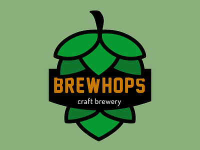 BrewHops beer brewer craft hops logo new