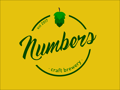 Numbers Brewery beer brewery craft craft beer hops logo