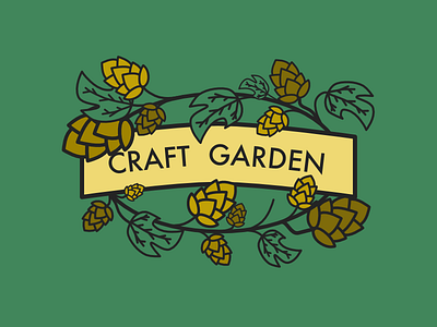 Craft Garden beer craft design garden hops logo new