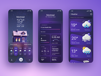 Weather app trial - inspired from figma community