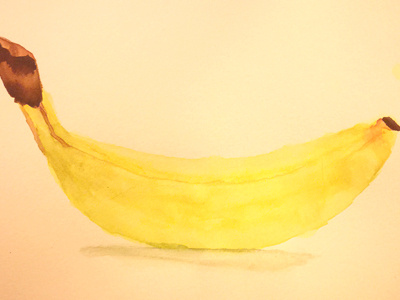 Watercolor Banana fruit watercolor