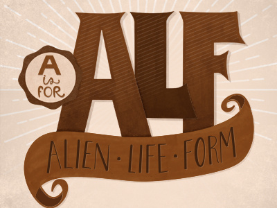 A to Z Project - A is For --Final handlettering typography