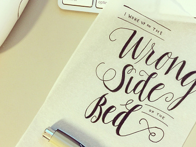 Wrong Side hand lettering