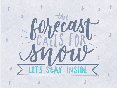 Forecast hand lettering typography