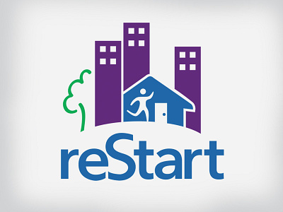 reStart rebrand branding homeless shelter logo not for profit