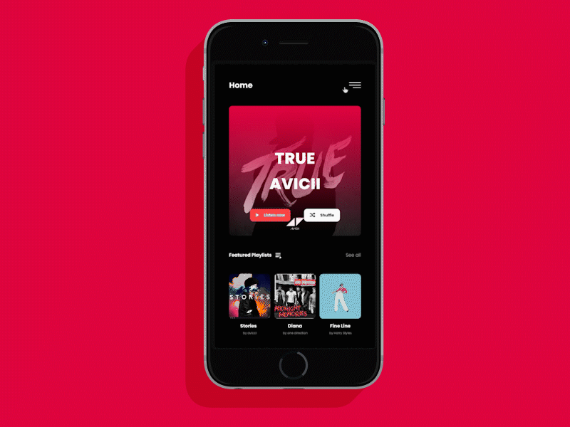 Music App UI Kit Live Showcase adobe xd app design flat mobile app ui ui kit ui kit design uidesign ux ux design