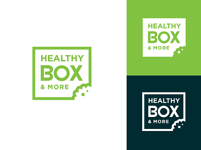 Healthy Box Logo box brand branding design food fresh green healthy icon logo type typography