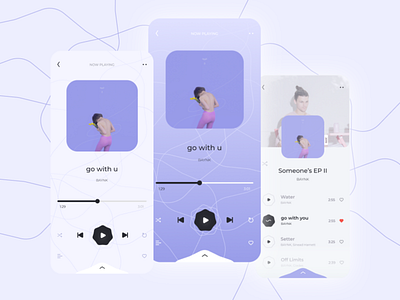 Mobile music player app design ios design music player track ui ux