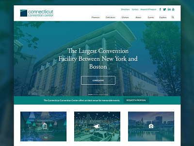 Connecticut Convention Center concept homepage responsive ui user interface web design webdesign website