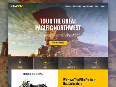 Rentals & Tours Concept concept homepage motorcycle rentals motorcycles responsive ui webdesign website
