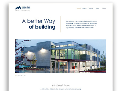 Mountain Construction homepage ui ux webdesign website wordpress