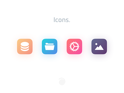 Icons. app blue colorful ios orange red violet