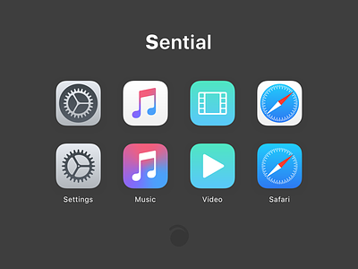 S-ential (Essential) design essential icons ios s typeicon vector