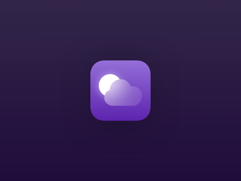 Weather iOS Icon (Night) by Alessandro Chiarlitti on Dribbble