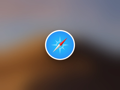 Safari Icon app blue design icon macos safari typeicon