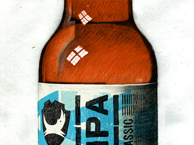 Real Ale Craft Beer Bottle Illustration ale beer bottles brewdog illustration ipa pencil photoreal punk real realistic wacom