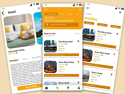 Hotel Booking App appui ui uidesign